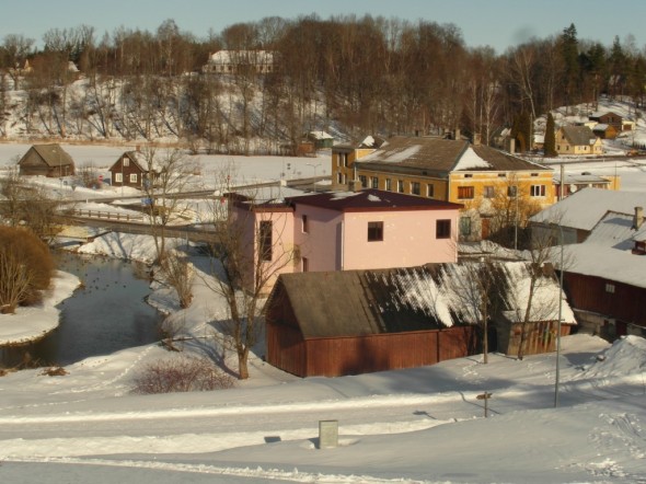 Rõugen kylän keskustaa.