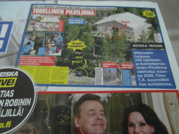 Yleiskuva Mikkoloiden Pilvilinnasta 7-päivää lehden sivulta.